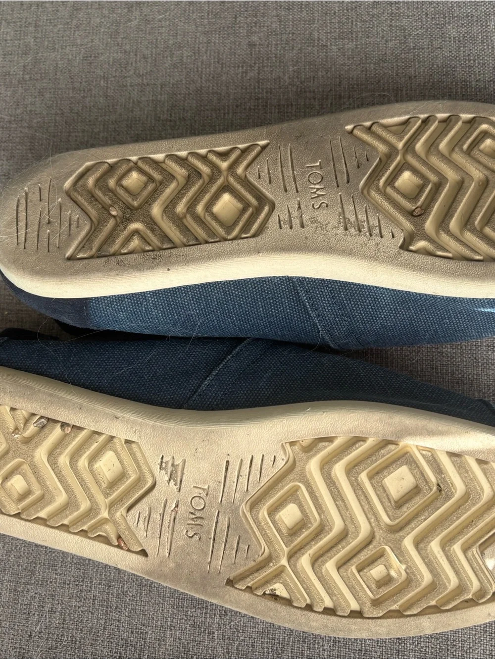 Toms Men's Slip-On Canvas Loafers in Distressed Denim Blue